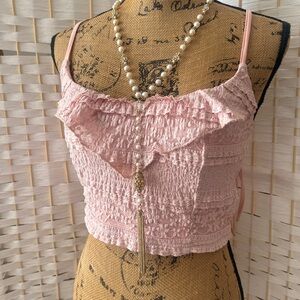 Vintage Style Long Pearl & Gold Lariat Tassel Necklace